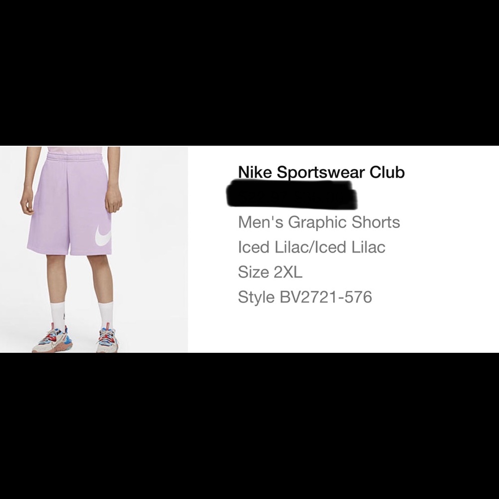 Men’s Nike Club Fleece Lilac Shorts